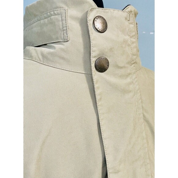 Men’s Vintage Tan Nautica Jacket SzXL Zip Front With Pockets Hidden Hood - Picture 4 of 16